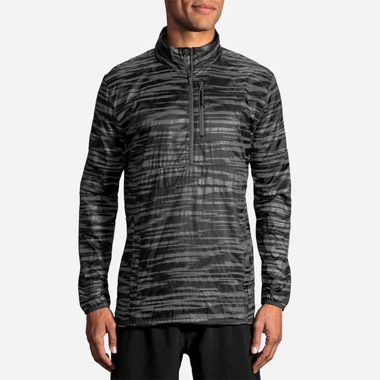 Brooks Lsd Pullover - Mens Running Jackets - Grey (29670PCAB)